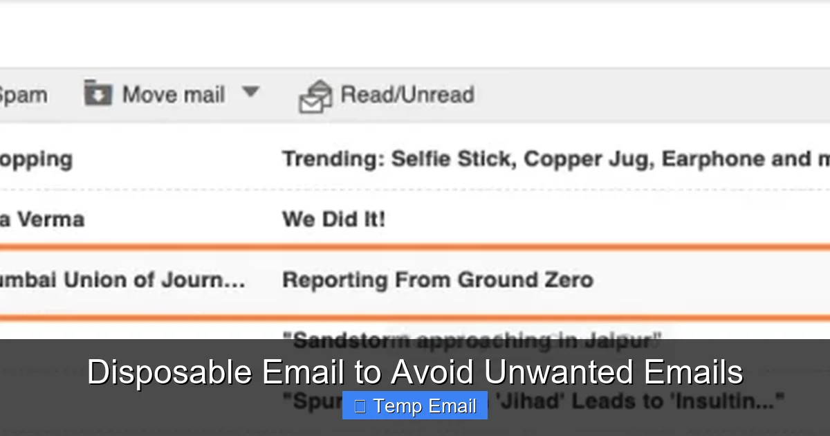 Disposable Email to Avoid Unwanted Emails